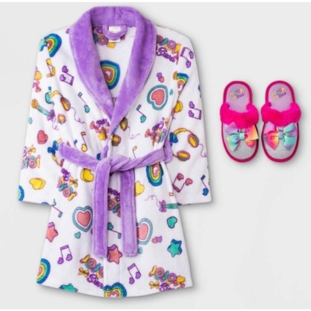 Jojo Siwa matching robe and slippers set